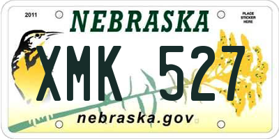 NE license plate XMK527