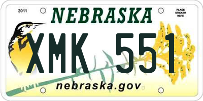 NE license plate XMK551