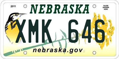 NE license plate XMK646