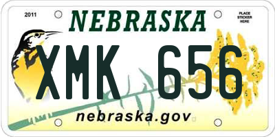 NE license plate XMK656