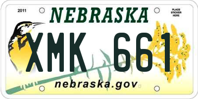 NE license plate XMK661