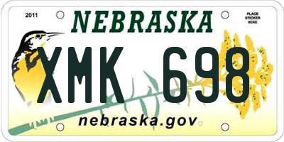 NE license plate XMK698