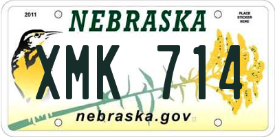 NE license plate XMK714