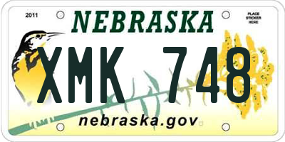 NE license plate XMK748