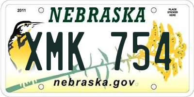 NE license plate XMK754
