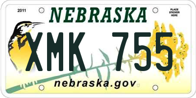 NE license plate XMK755