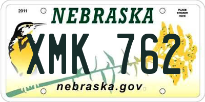 NE license plate XMK762