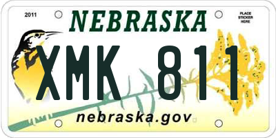 NE license plate XMK811