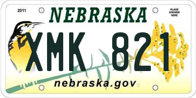 NE license plate XMK821