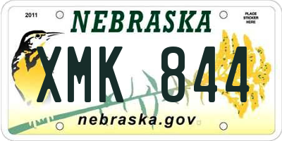 NE license plate XMK844