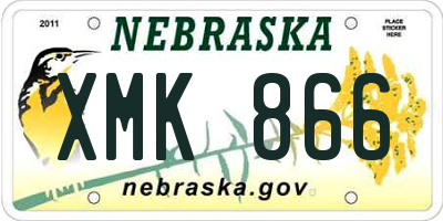 NE license plate XMK866