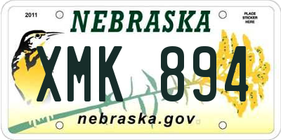 NE license plate XMK894