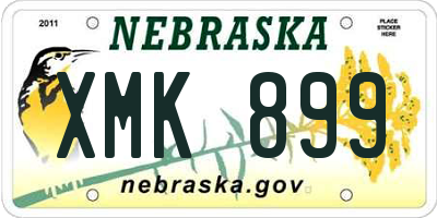 NE license plate XMK899