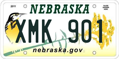 NE license plate XMK901