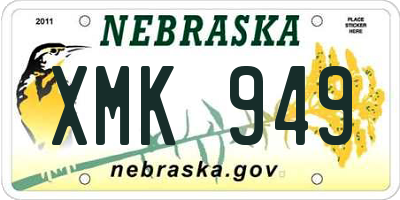 NE license plate XMK949