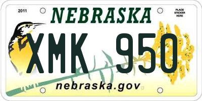 NE license plate XMK950