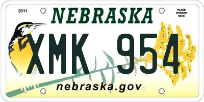 NE license plate XMK954
