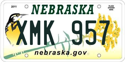 NE license plate XMK957
