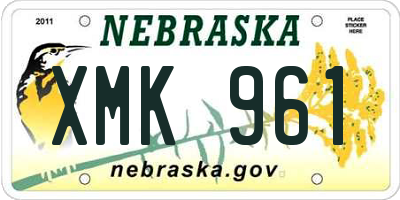 NE license plate XMK961