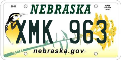NE license plate XMK963