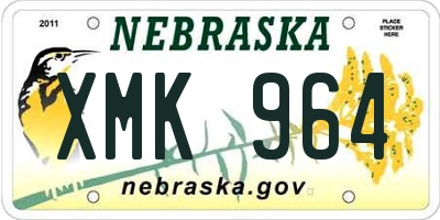 NE license plate XMK964