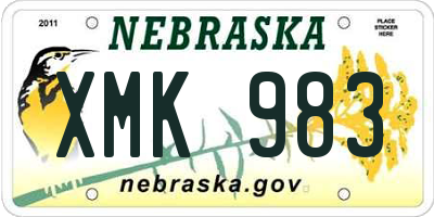 NE license plate XMK983