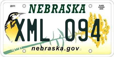 NE license plate XML094