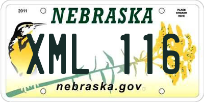 NE license plate XML116
