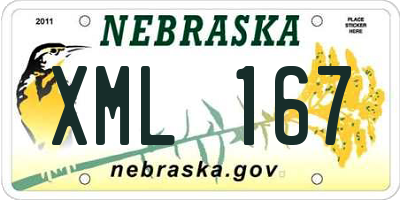NE license plate XML167