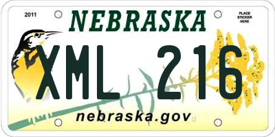 NE license plate XML216