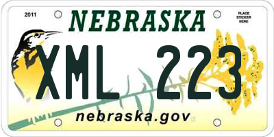 NE license plate XML223