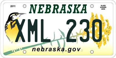 NE license plate XML230