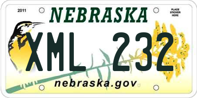 NE license plate XML232