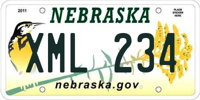 NE license plate XML234