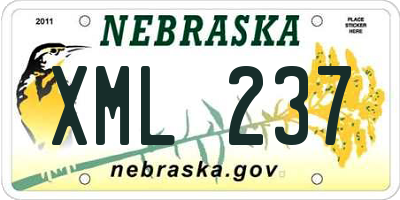 NE license plate XML237