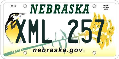 NE license plate XML257