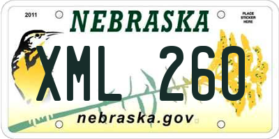NE license plate XML260