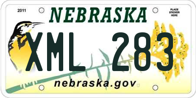 NE license plate XML283