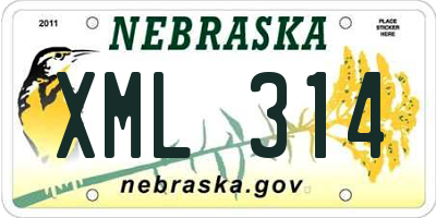 NE license plate XML314