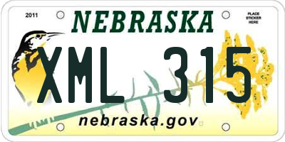 NE license plate XML315