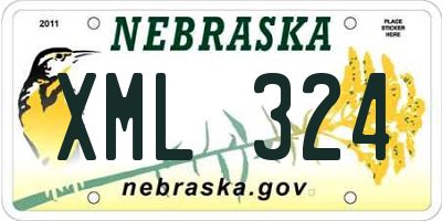 NE license plate XML324