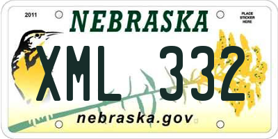 NE license plate XML332