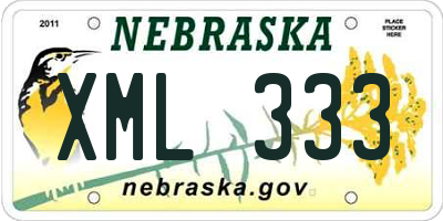 NE license plate XML333