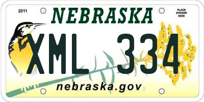 NE license plate XML334