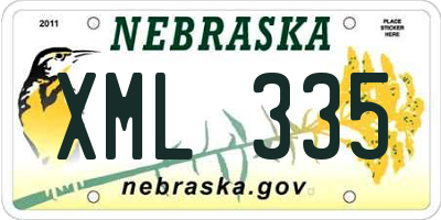 NE license plate XML335