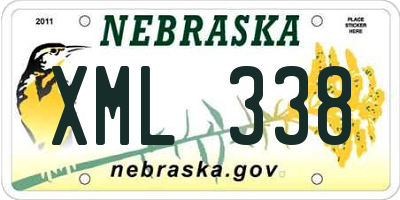 NE license plate XML338