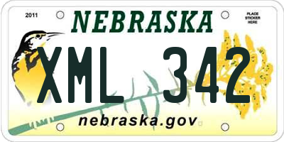 NE license plate XML342