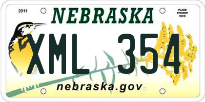 NE license plate XML354