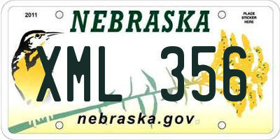 NE license plate XML356