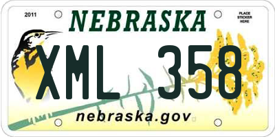 NE license plate XML358